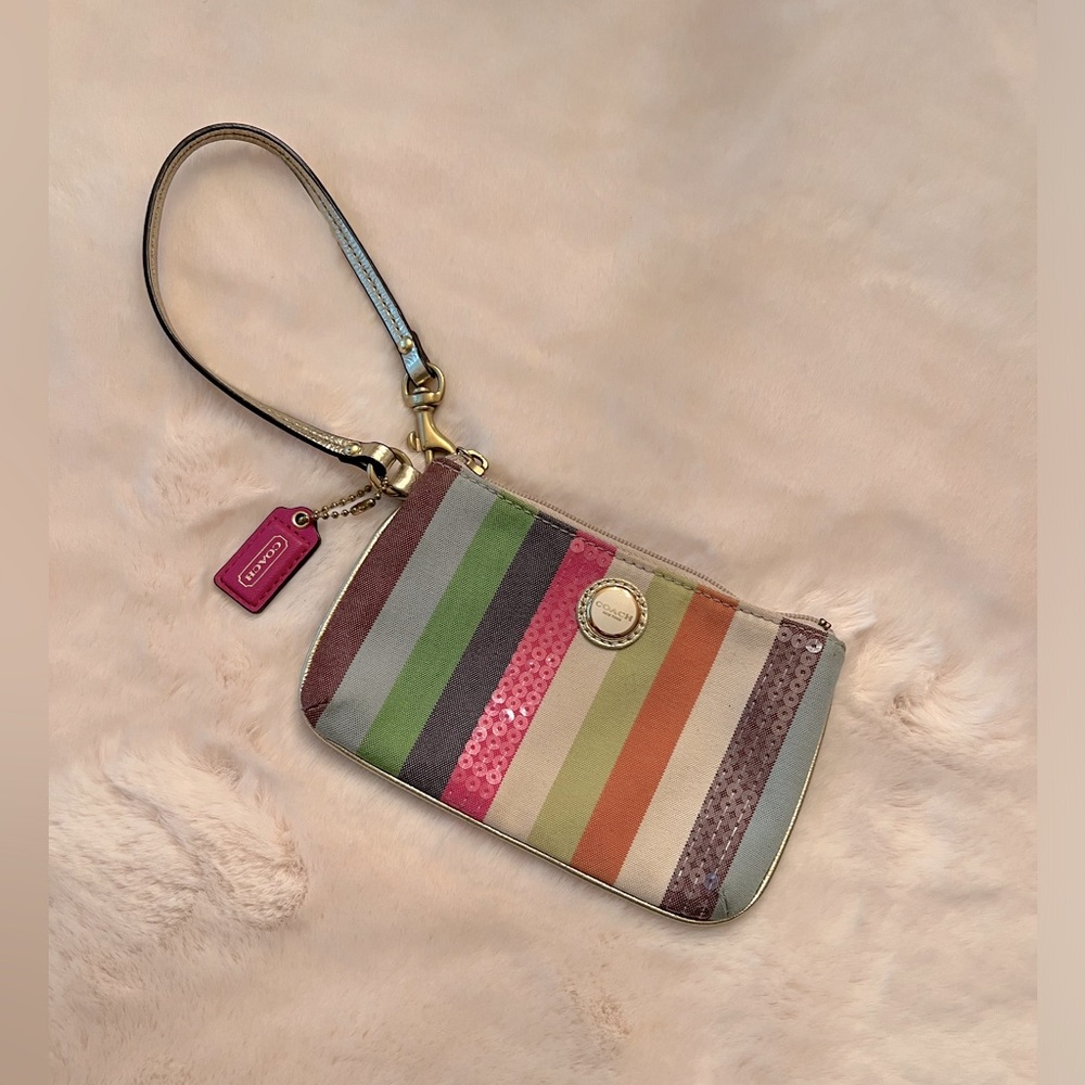 Coach Wristlet- Multi Colored
